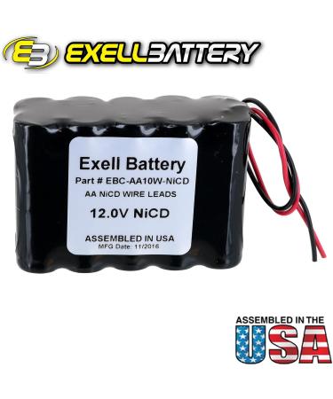 Exell 12V AA NiCad Battery Pack of 10 - 1000mAh | Durable & Reliable Power Source - Buy Online on SooperMarket.com