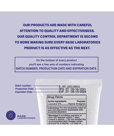 Base Labs 5% Lidocaine Numbing Cream for Tattoos, Piercings, and Waxing - 4 fl oz | Topical Anesthetic Gel for Microneedling, Microblading, and Lip Injections - Buy Online on SooperMarket.com