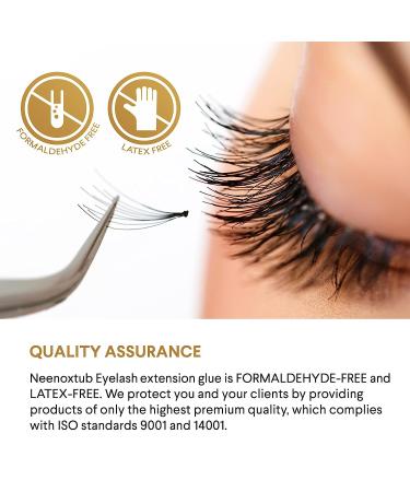 Neenoxtub Sensitive Eyelash Extension Glue - Professional Grade, Ultra-Low Fume, 7-9 Weeks Retention - 5ml - Buy Online on SooperMarket.com