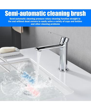 Toatelu Silicone Bottle Brush Set - 2-Piece Long Handle & Rotating Hygienic Cleaning for Baby Bottles & Food Glasses - Buy Online on SooperMarket.com