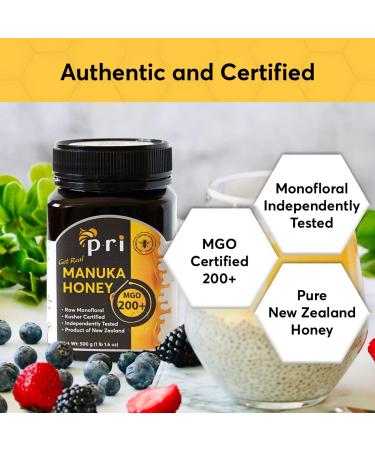 PRI Manuka Honey MGO 200+ | New Zealand Raw Monofloral - 500g - Buy Online on SooperMarket.com