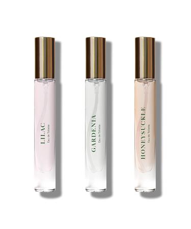 Caswell-Massey Floral Trio Discovery Set | Gardenia Lilac & Honeysuckle Travel Size Perfume for Women - 0.25 Fl Oz Each - Buy Online on SooperMarket.com