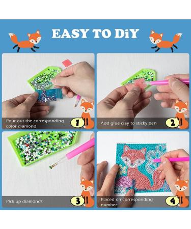 Labeol 5D Diamond Painting Kit for Kids - Easy Crystal Art Craft Set for Home - 6 Packs Full Drill Set - Buy Online on SooperMarket.com