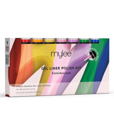 Mylee Liner Gel Nail Polish Set 7x7ml Kaleidoscope With Built-In Nail Art Brush - UV/LED Soak-Off Nail Art Manicure Pedicure for Professional Salon & Home Use - Long Lasting & Easy to Apply - Buy Online on SooperMarket.com