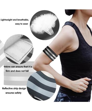 Youyike Double Reflector Set | 4 Reflective Safety Braces for Jogging Cycling & Outdoor Activities | 35x5 cm Black - Buy Online on SooperMarket.com