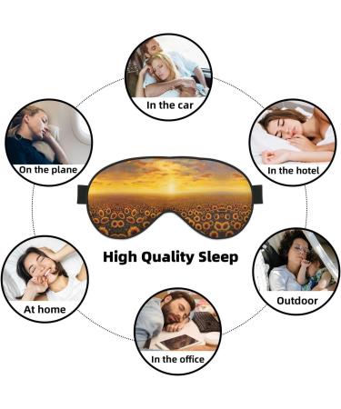 Buy SSIMOO Sunflower Field Sunset Soft Eye Mask | Breathable Eye Patch for Travel & Relaxation | Perfect Gift for Women - Buy Online on SooperMarket.com