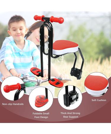 Innolife Child Bike Seat | Front Mounted Bicycle Carrier for 3-6 Years Kids | Foldable Pedals & Handrail Included - Buy Online on SooperMarket.com