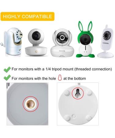 iTODOS Gooseneck Baby Monitor Mount - 27 inch Flexible Arm for Arlo, Motorola, and Universal Cameras - White - Buy Online on SooperMarket.com
