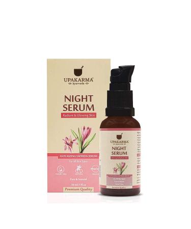 UPAKARMA Vitamin C Face Serum & Night Serum with Saffron 30ML - Hydrate & Renew Skin with Hyaluronic Acid Vitamin E & Aloe Vera - Pack of 2 Ultimate Combo - Buy Online on SooperMarket.com