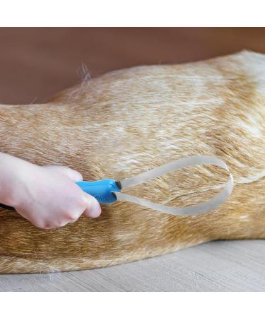 Maodom Shedding Blade - Double-Sided Metal Deshedding Tool for Pets | Comfortable Handle & Coarse/Fine Teeth for Effective Pet Care - Buy Online on SooperMarket.com