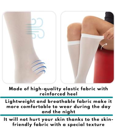 Knee High Compression Stockings 15-20 mmHg - XL Size | Best Medium Level Support for Travel & Everyday Wear - Buy Online on SooperMarket.com
