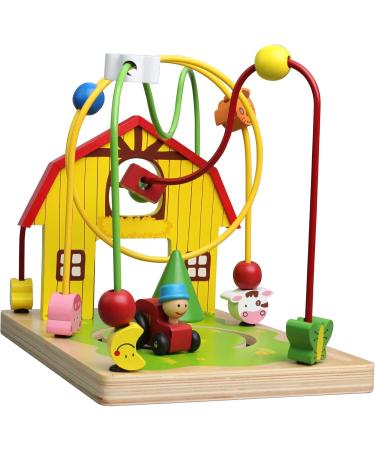 Sky-Blue L10062 Wooden Mototrik Loop | Colorful Labyrinth Farm Toy for Kids | International Shipping Available - Buy Online on SooperMarket.com