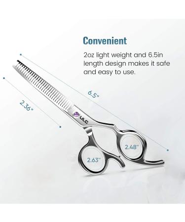 ULG 6.5 inch Hair Thinning Scissors - Professional Barber Shears for Hair Cutting and Texturizing - Japanese Stainless Steel Razor Edge Teeth Blending Scissor for Home Salon - Buy Online on SooperMarket.com