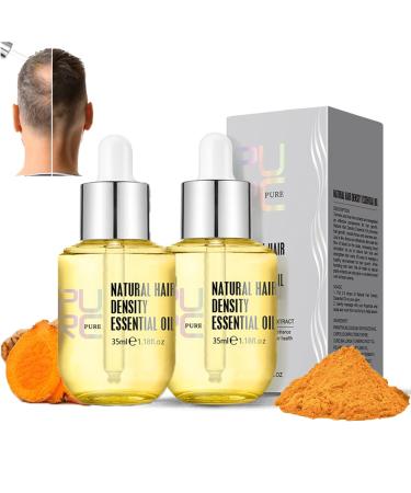 Savvy High Hair Growth Purc Oil for Hair Growth HOVO Hair Density Essential Oil Natural Hair Regrowth Serum Anti-frizz Hair Serum Reduce Dry Hair Care Essential Oil for Women Men (2 pcs)