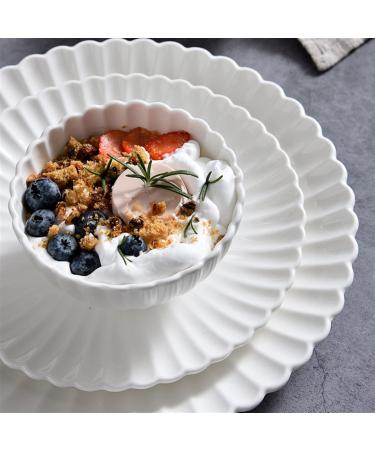 Serving Plates 8/10inch White Dinner Plates Ceramic Tableware Creative Western Steak Dishes Salad Bowl Kitchen Porcelain Serving Dishes for Appetizer Dinner and Desserts (Color : 10 inch Plate) - Buy Online on SooperMarket.com