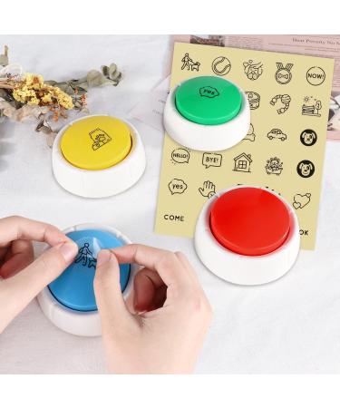 SuplutuX Recordable Training Buttons for Dog Dog buttons talk Training with 30 Patterns of Stickers Training Buttons for Dogs Puppy & Pets (Pack of 4) Pack of 4 - Buy Online on SooperMarket.com