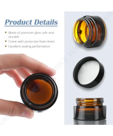 Tuakimce 10 Pack 30ml Refillable Cosmetic Glass Cream Containers with Lid - Ideal for Creams Lotions & Essential Oils - Buy Online on SooperMarket.com