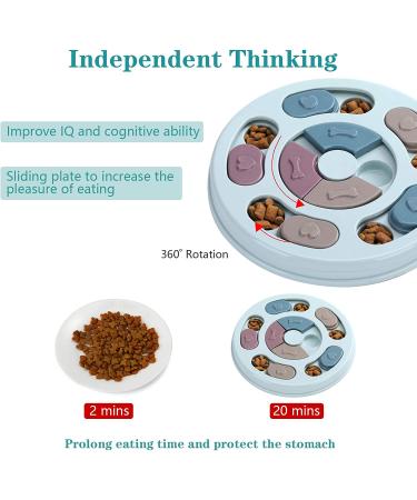Dog Food Puzzle Feeder Toy for IQ Training & Enrichment - Blue - Buy Online on SooperMarket.com