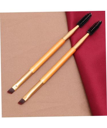 Baluue 9 Pcs Makeup Brush for Eyebrow Double Head Makeup Brush Eyebrow Brush Brow Powder Brush Golden - Buy Online on SooperMarket.com