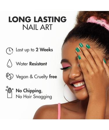 MoYou London Gel Nail Strips 20 Pc Set with Nail File & Cuticle Stick - Mint Condition - Salon-Quality Manicure & Pedicure Kit - Buy Online on SooperMarket.com