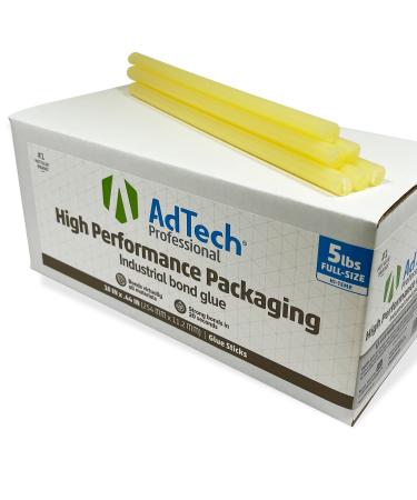 AdTech Professional High Performance Packaging Industrial Bond High Temp Hot Glue Sticks 10" Light Amber