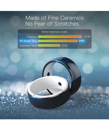 CatXQ Smart Ring for iOS Android | Health Stones, RFID Cards, USB Flash Disk | Ceramic Ring for Men Women - Black - Buy Online on SooperMarket.com
