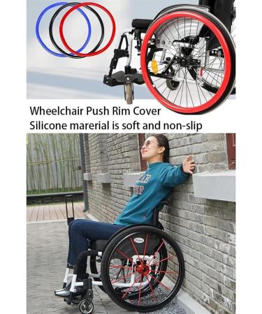 Silicone Wheelchair Push Rim Covers 1 Pair Non-Slip Wheelchair Hand Push Cover Rear Wheel Grips Cover Wheelchair Rear Wheel Cover for Improve Grip and Traction (Color : Blue Size : 24inch) 24inch Blue - Buy Online on SooperMarket.com