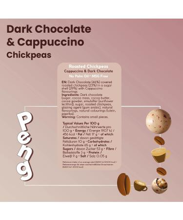 Peng Roasted Chickpeas Snack (6 x 30g) - High Protein Plant-Based Cappuccino Flavor - Buy Online on SooperMarket.com
