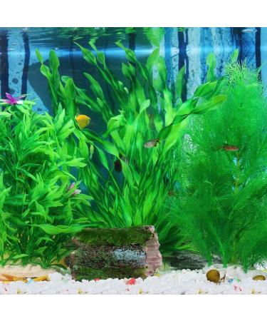 Ctpeng 3-Piece Plastic Aquarium Plants (24-32 cm) | XL Green Aquarium Decoration for Stunning Aquascapes - International Shipping Available - Buy Online on SooperMarket.com