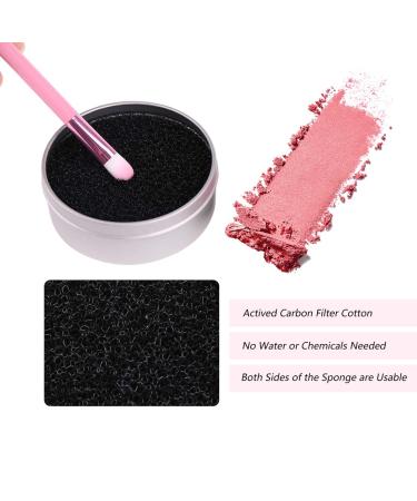 Hongecb Professional Make-Up Brush Cleaner - Quick Color Change Sponge Tool Set (3PCs) for Easy Dry Cleaning - Compact Storage Can Included - Buy Online on SooperMarket.com