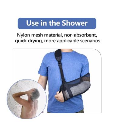 Yeloumiss Mesh Arm Sling - Lightweight Breathable Shoulder Immobilizer for Unisex - Gray - Buy Online on SooperMarket.com
