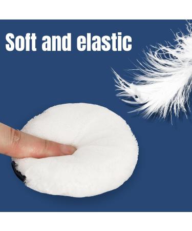 Whaline 4 Pack Velour Powder Puff - 2.9 Inch Washable Cotton Puffs with Ribbon & Case for Foundation Body & Loose Powder (White - Buy Online on SooperMarket.com
