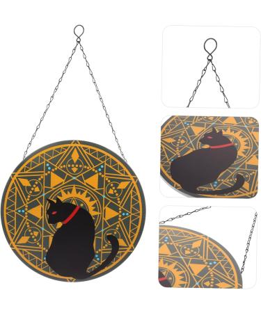 ABOOFAN Wrought Iron Disc Pendant Decor Ornament Iron Circle Pendant Hanging Adornment Indoor Metal 30x30x1cm As Shown1 - Buy Online on SooperMarket.com