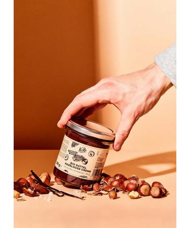 Koro Bio Dattel Haselnut Cream - Vegan Organic Date Hazelnut Spread with Bourbon Vanilla - 2 x 330g - No Palm Oil Artificial Additives - Buy Online on SooperMarket.com