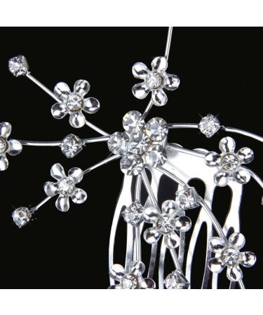 Xptieeck Flower Comb Bridesmaid Crystal Rhinestone Style Wedding - Buy Online on SooperMarket.com