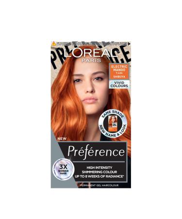 L'Or al Paris Permanent Hair Colour Long-Lasting Shine and Intense Colour For up to 8 Weeks Preference Vivids (Colorista) Electric Mango 7.46 x1 pack 7.46 ELECT MANGO ENG