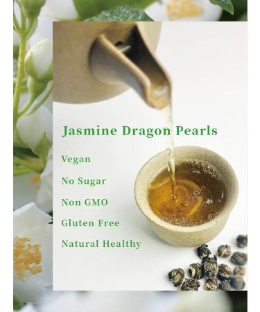 Jasmine Pearls Green Tea - Handrolled Loose Leaf with Natural Aroma - 114g/4oz - Buy Online on SooperMarket.com