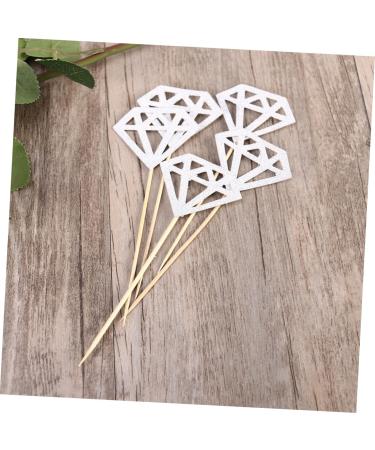 Vaguelly 150 Pcs Gold Diamond Topper Fruitcakes Wedding D cor Cake Diamonds Wedding Diamond Glitter Diamond Home Ornament Fruit Cake Glitter Wedding Cupcake Picks Commemorate Toothpick - Buy Online on SooperMarket.com