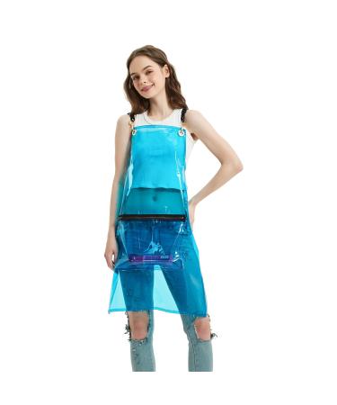 MIKI WELL Hair Stylist Apron - Adjustable Apron with Pockets Blue