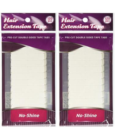Walker Tape No Shine Bonding Double Sided 4 cm x 0.8 cm 120 Piece (2 Pack) one Color