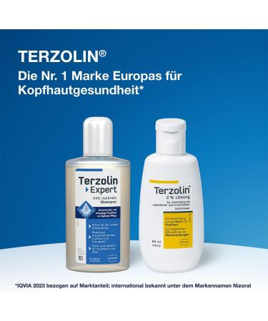 Terzolin Medical Dandruff Treatment 2% Solution - 60ml for Adolescents & Adults - Effective Relief from Dandruff - Buy Online on SooperMarket.com