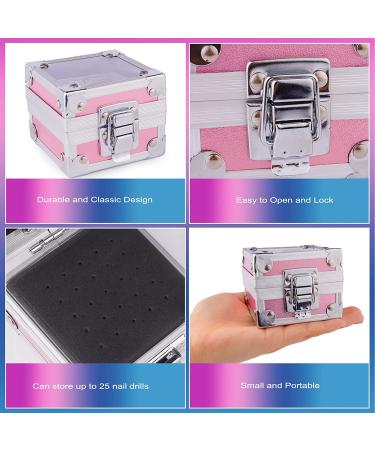 25Pcs Nail Drill Bits Set with Portable Holder - Ceramic Diamond Carbide Cuticle Efile Remover Bits for Acrylic Nails - 3/32 Inch, Home Salon Acrylic Gel Nail Polish - Buy Online on SooperMarket.com