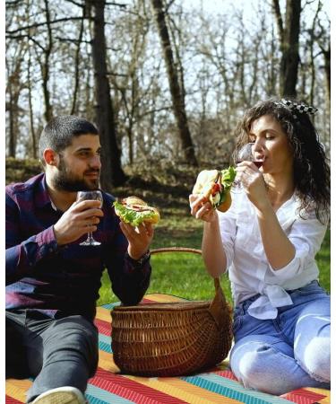 JEAOUIA Waterproof Foldable Picnic Blanket - Large 79x79 inch, 3-Layer Material, Sandproof & Portable - Ideal for Camping, Beach, Park, Travel - Fits 3-6 Adults - Buy Online on SooperMarket.com
