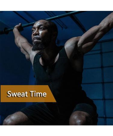 BODYSUNER Sauna Sweat Vest for Men | Waist Trainer Compression Tank Top | Blue L/XL - Buy Online on SooperMarket.com