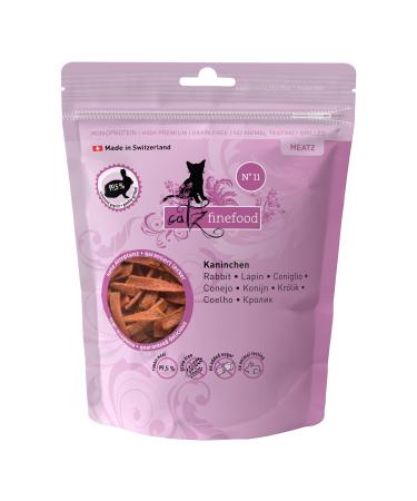Catz Finefood MEATZ Cats treats N 11 - crispy stripes made of rabbit meat - grilled and dried - cat snack without sugar grain -free 45g