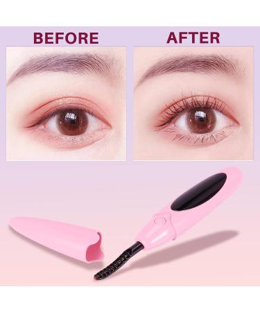 BYCUFF Electric Heated Eyelash Curler USB Charge Makeup Curling Kit Long Lasting Natural Eye Lash Curler - Buy Online on SooperMarket.com