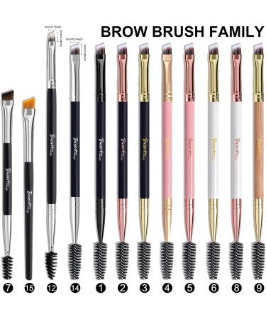 Bueart Design PRECISION Concealer brush for eyebrows Dual Ended Detail Flat Eyeliner definer Brow Brush with spoolies for eyebrow eyelash Spiral Brush Spoolie Mascara Brush - Buy Online on SooperMarket.com