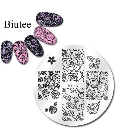 BIEUTEE Nail Art Stamp Template 30 Designs Nail Stamping Stencil Complete Set with 1 Stamp & 2 Scrapers for Stunning Nail Art - Buy Online on SooperMarket.com