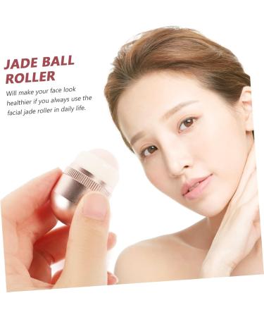 Volcanic Stone Ball Jade Facial Massager Set - Pink Jade Rollers & Skin Scraping Tools for Enhanced Beauty - Buy Online on SooperMarket.com