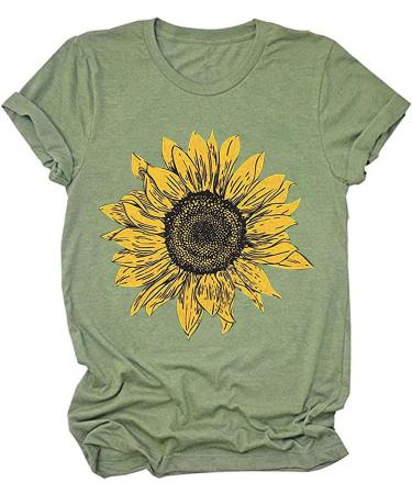 Women's Mint Green Floral Printed Blouse | Short Sleeve Tunics | Classic Fit T-Shirt | Summer Clothes - Buy Online on SooperMarket.com